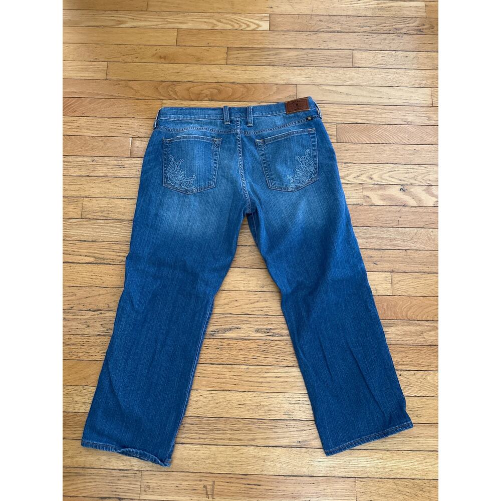 Lucky Brand Sweet N Crop Jeans Womens 12/31 Embroidered Pocket Mid Rise Straight - Picture 6 of 8